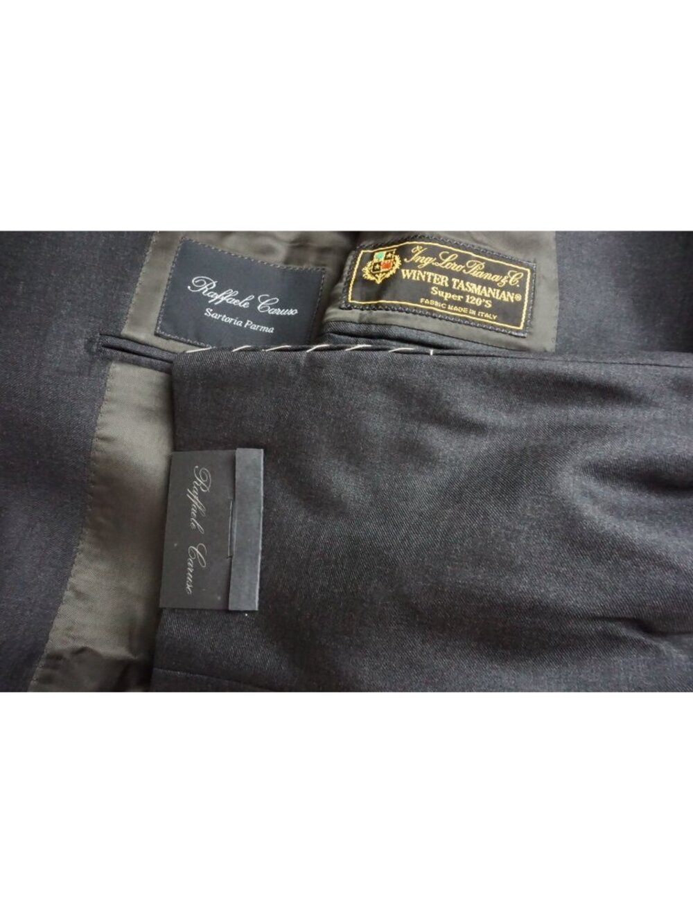 Raffaele Caruso Gray Loro Piana Winter S120 2Pc Suit Jacket Pant 54 EU 44 US NEW